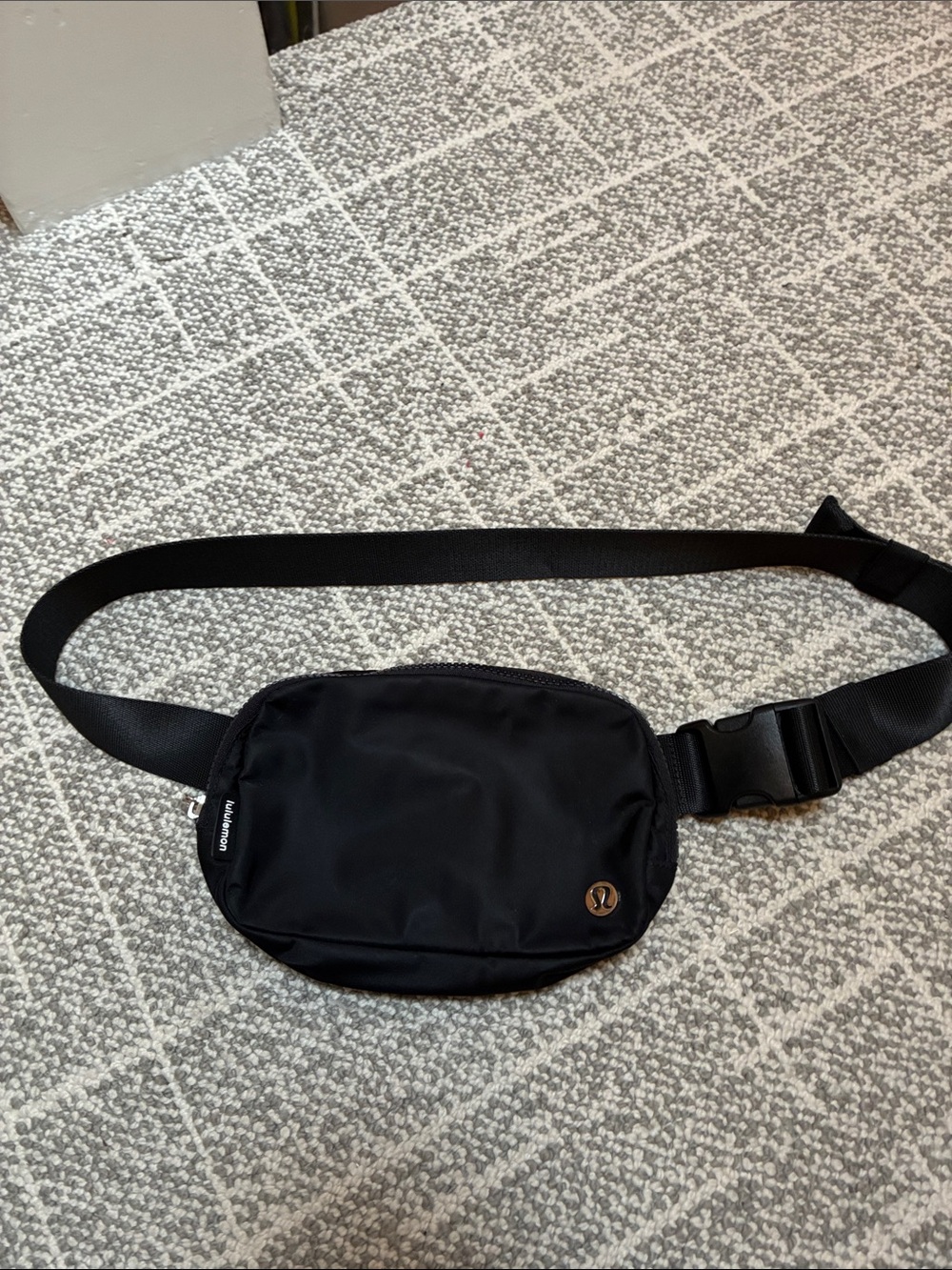 lululemon athletica Black Belt Bag with Subtle Logo